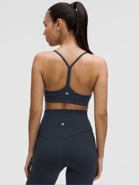 Lululemon Flow Y Bra, Nulu, Light Support, A-C Cups, True Navy, 12